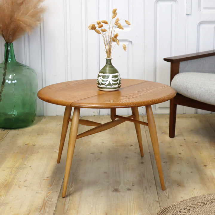 vintage_ercol_308_round_drop_flap_coffee_table