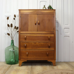 vintage_oak_herbert_gibbs_vanity_chest_cupboard_wardrobe