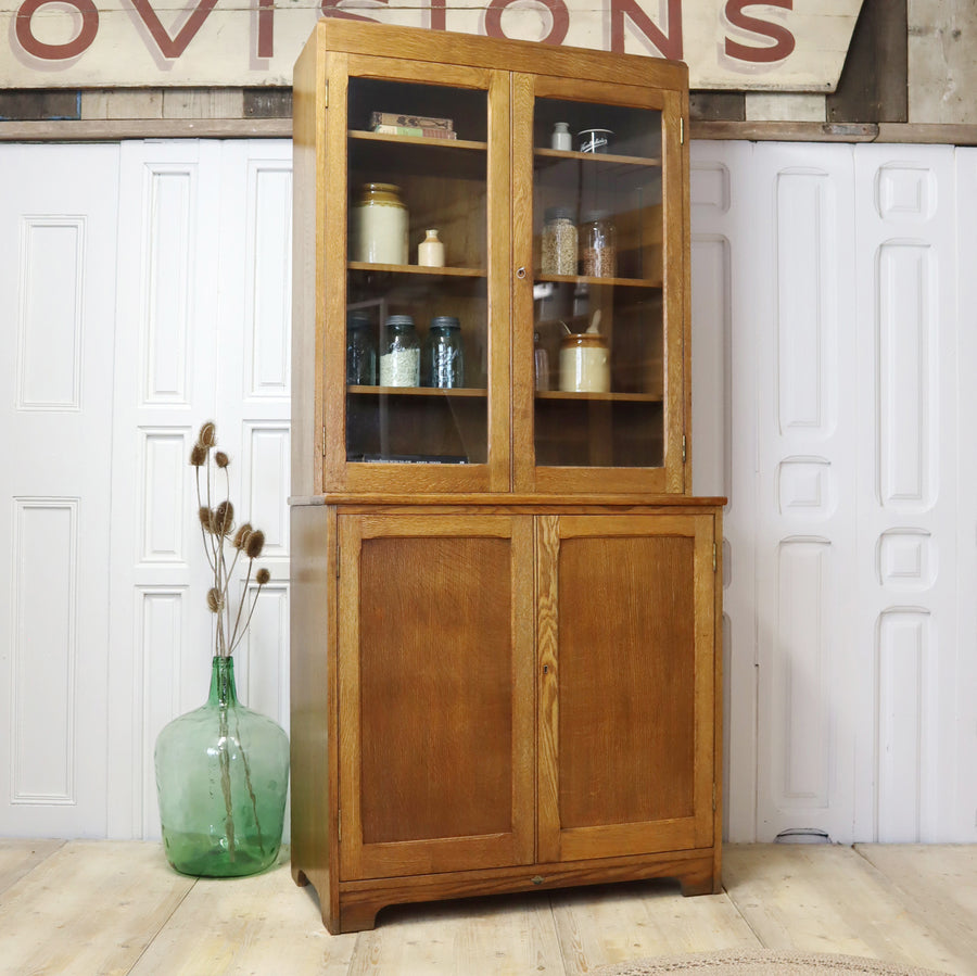 vintage_oak_mid_century_bell_barn_glazed_display_cabinet