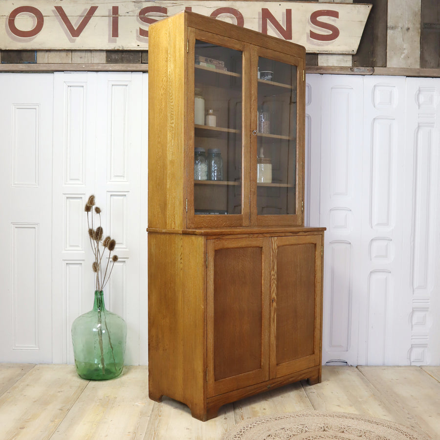 vintage_oak_mid_century_bell_barn_glazed_display_cabinet