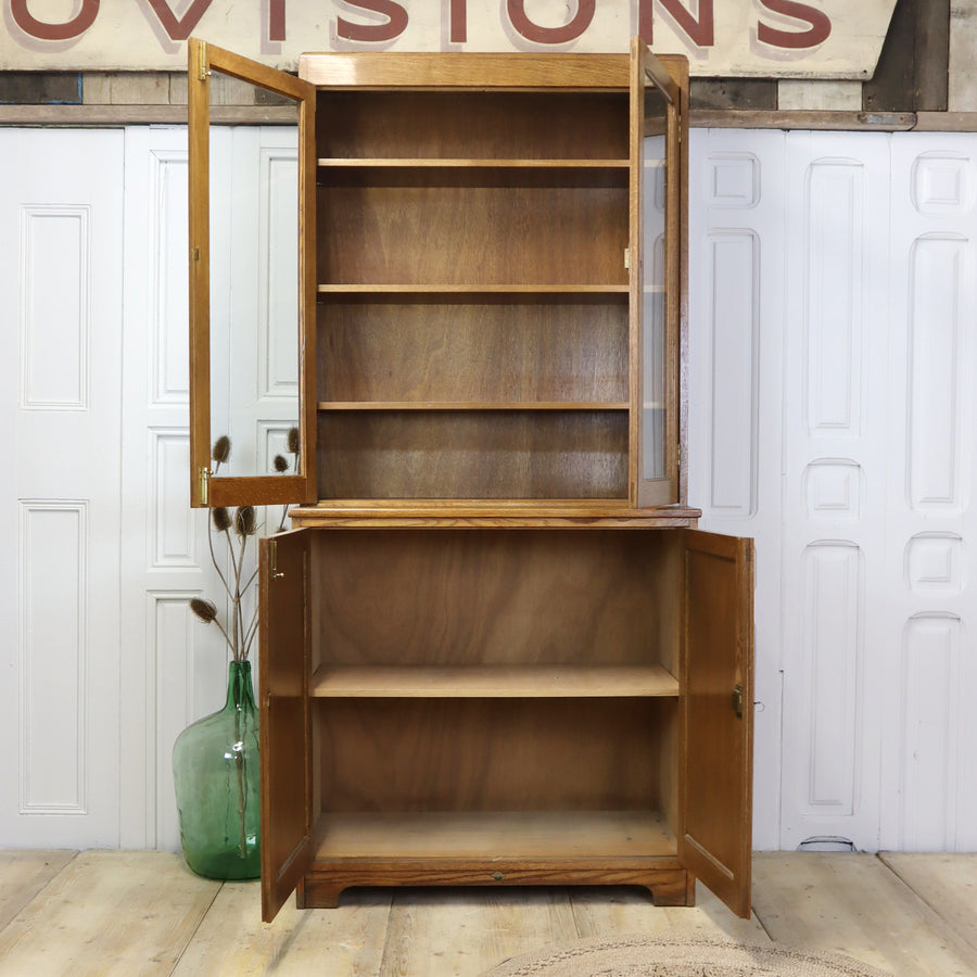 vintage_oak_mid_century_bell_barn_glazed_display_cabinet