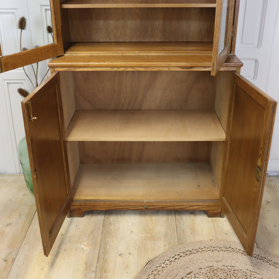 vintage_oak_mid_century_bell_barn_glazed_display_cabinet