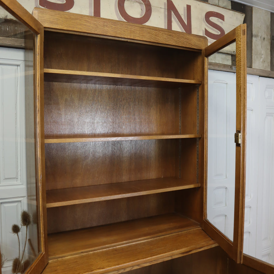 vintage_oak_mid_century_bell_barn_glazed_display_cabinet