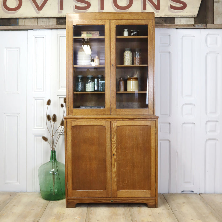 vintage_oak_mid_century_bell_barn_glazed_display_cabinet