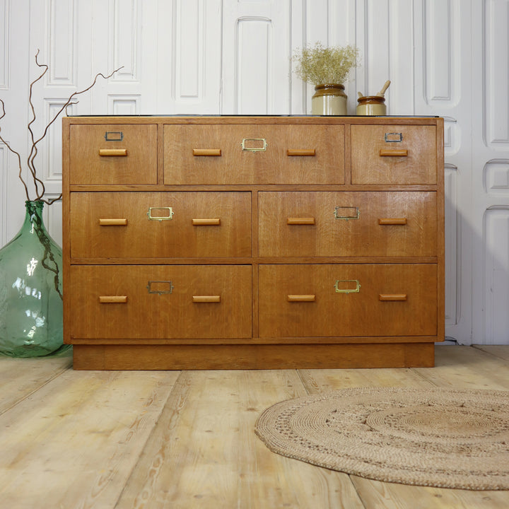 vintage_oak_mid_century_shop_counter_drawers_kitchen_island