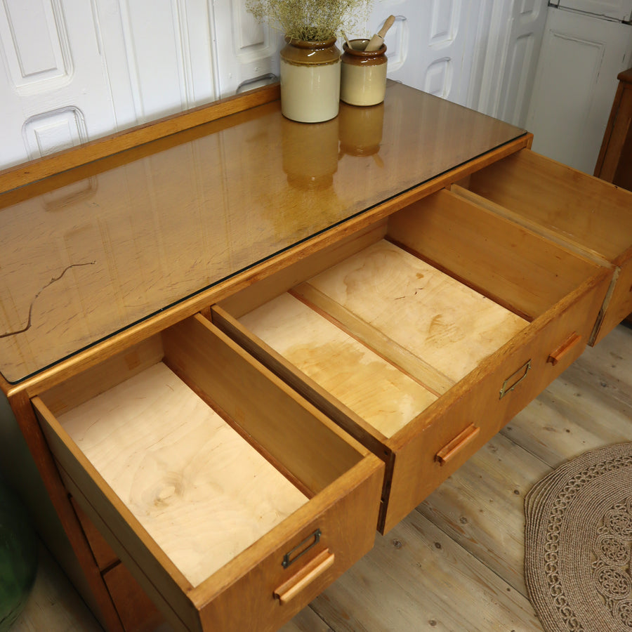 vintage_oak_mid_century_shop_counter_drawers_kitchen_island