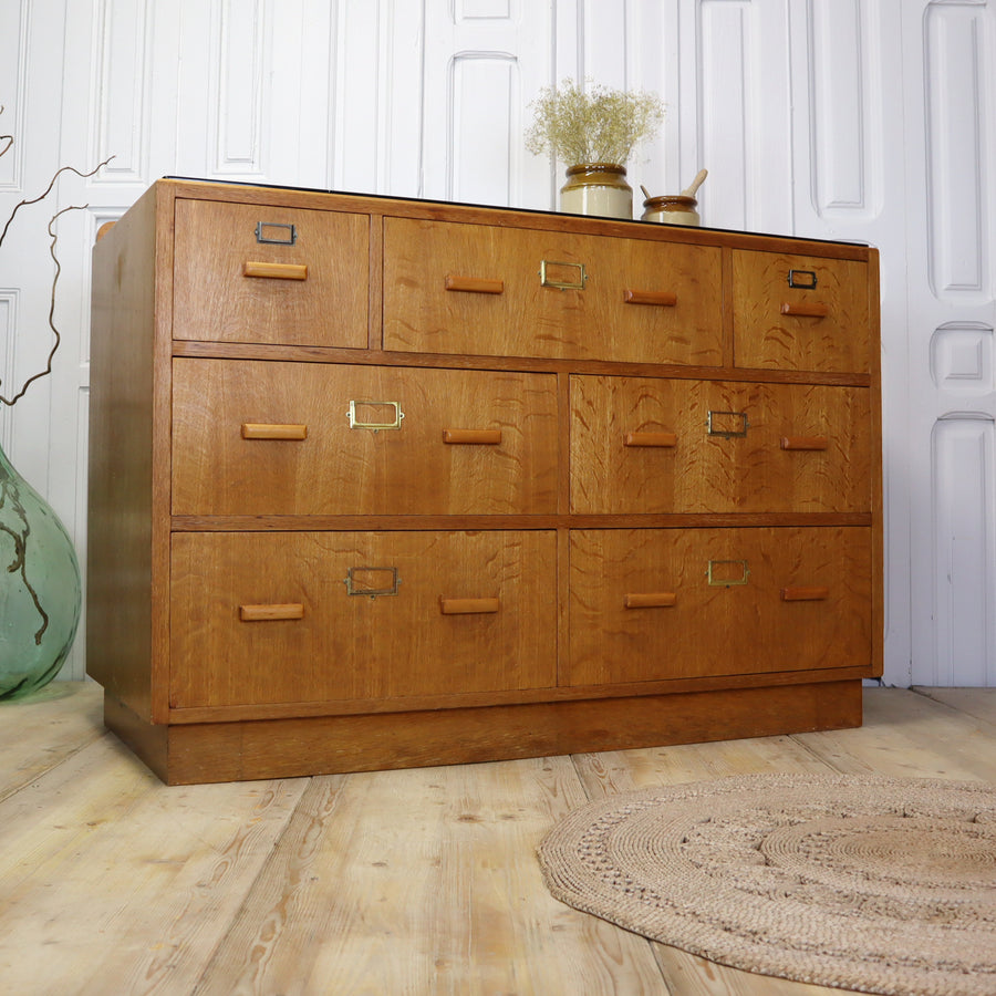 vintage_oak_mid_century_shop_counter_drawers_kitchen_island