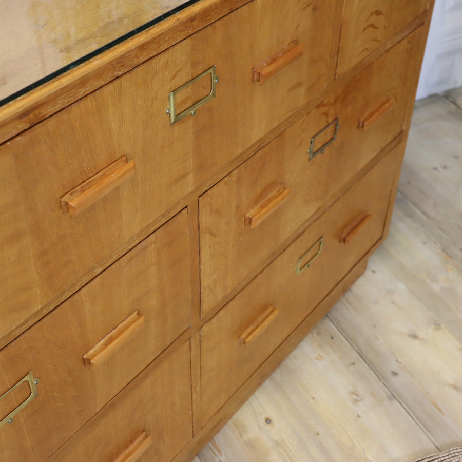 vintage_oak_mid_century_shop_counter_drawers_kitchen_island