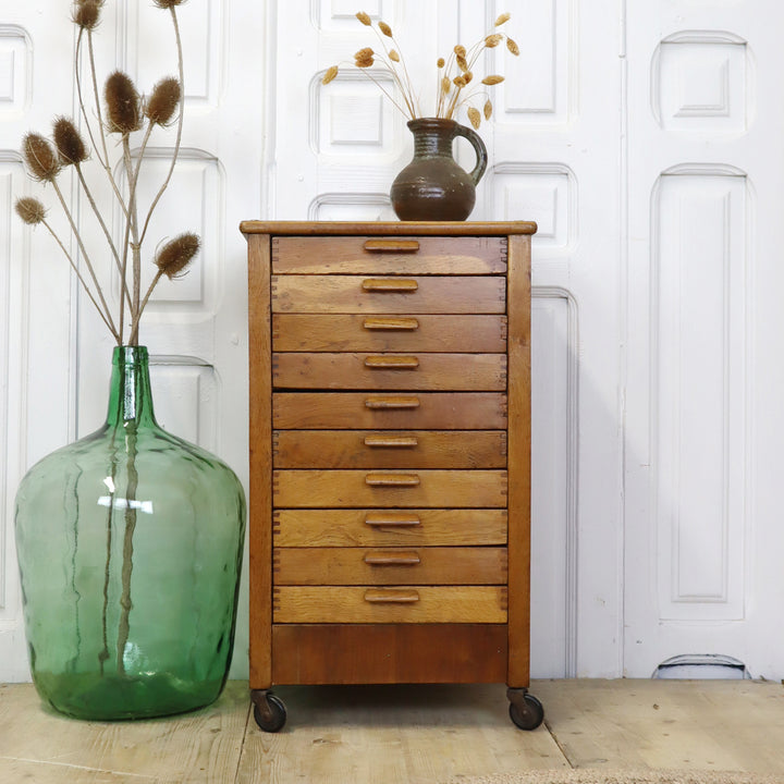 vintage_rustic_oak_glamor_buttons_haberdashery_drawers