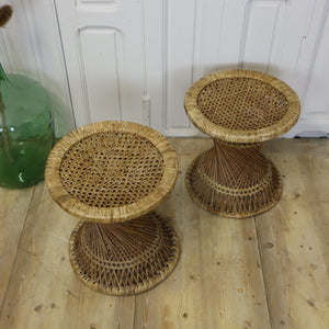 vintage_wicker_boho_mid_century_rattan_stools_tables