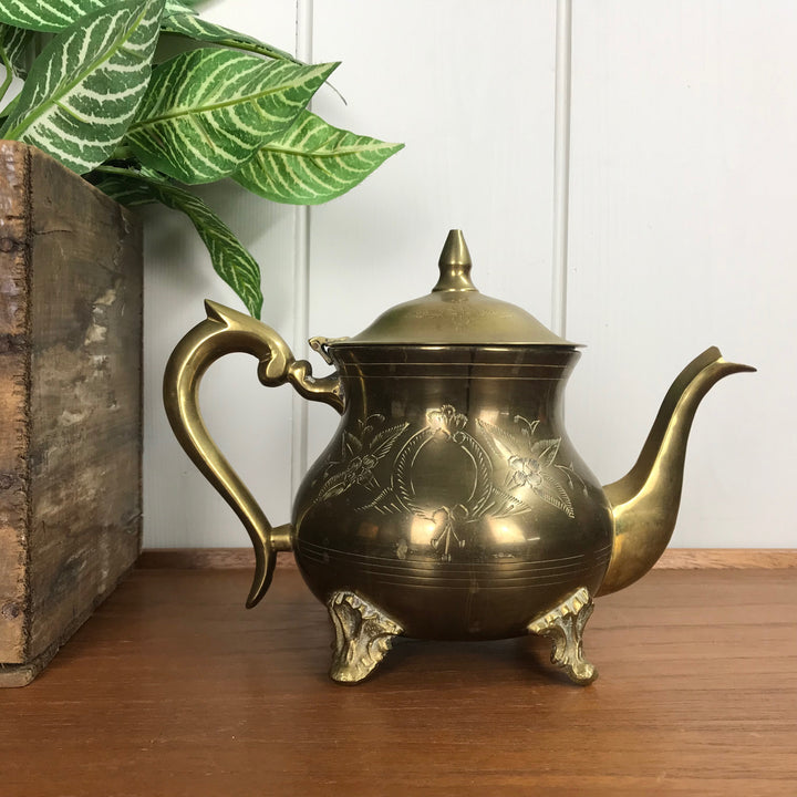 Vintage Brass Teapot #A1