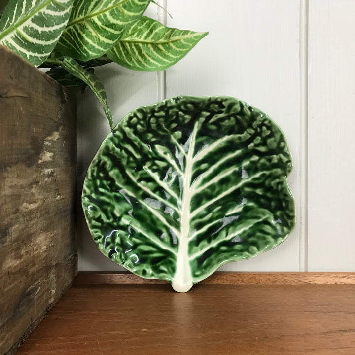 Mid Century Cabbage Leaf Dish #A1