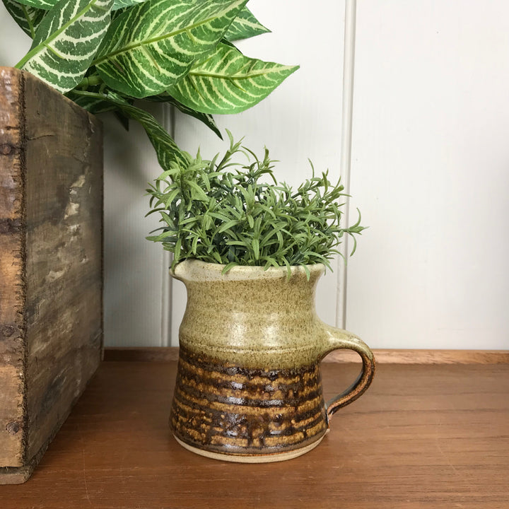 Studio Pottery Jug - Brown Pattern