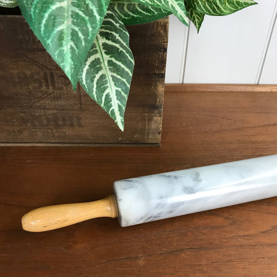 Vintage Brass Marble Rolling Pin