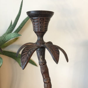 Pair of Mid Century Palm Tree Candlesticks