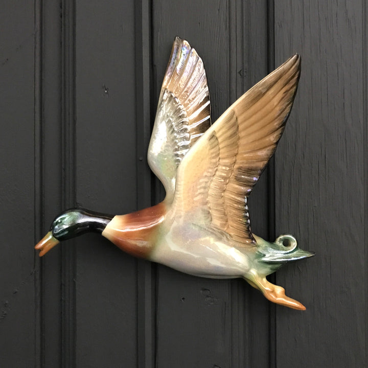 Large Vintage Ceramic Duck Wall Plaque