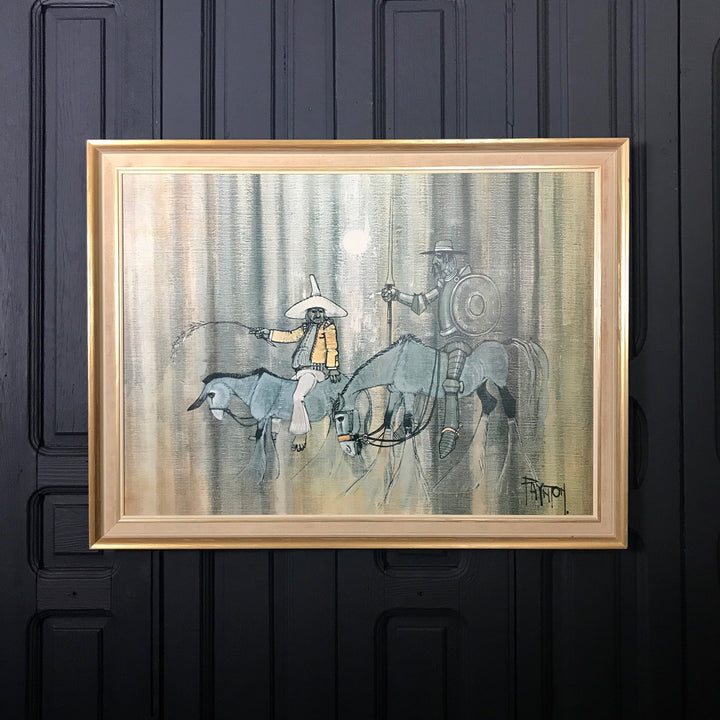 Mid Century Framed Print 'Don Quixote'