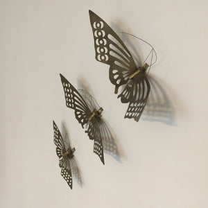 Trio of Brass Mid Century Butterflies - Wall Art – Mustard Vintage