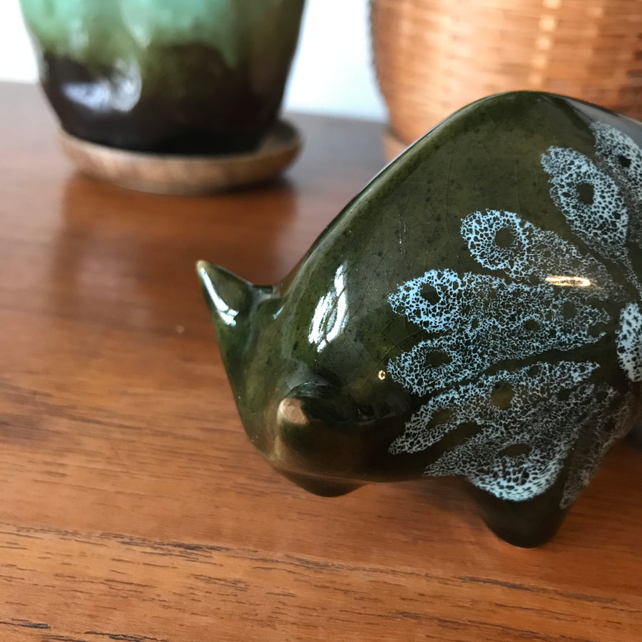 SMALL Mid Century Ceramic Bull