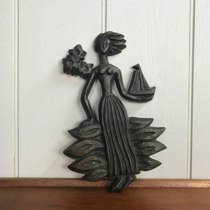 Mid Century Latvian Metal Wall Plaque