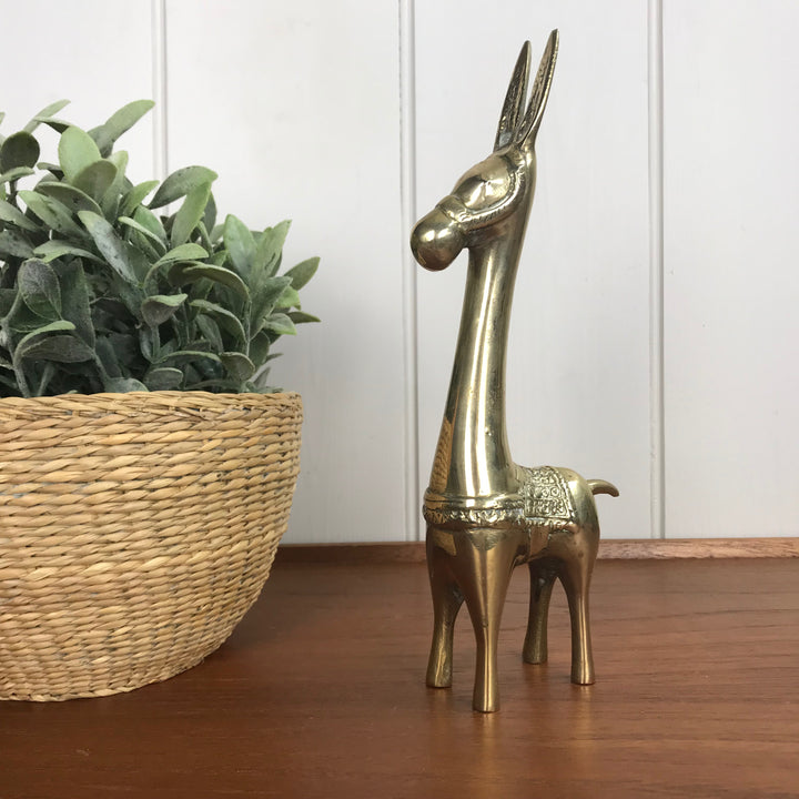 Mid Century Brass Donkey/Mule - Large