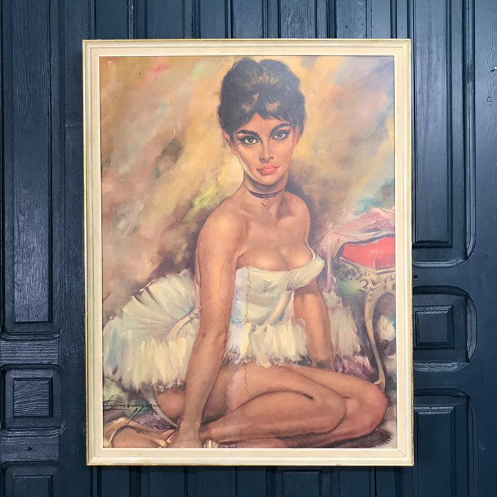 Vintage 1960s 'Ballerina' Framed Print