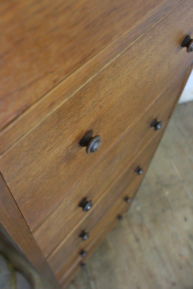 Vintage Oak Post Office Chest of Drawers